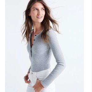 Madewell Demo Henley bodysuit XS